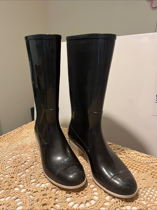 CHANEL Shoes - Vintage CHANEL Black Rain Boots